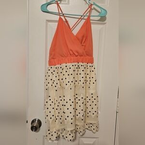 Fun summery coral dress. Size medium. Great for day or night.
